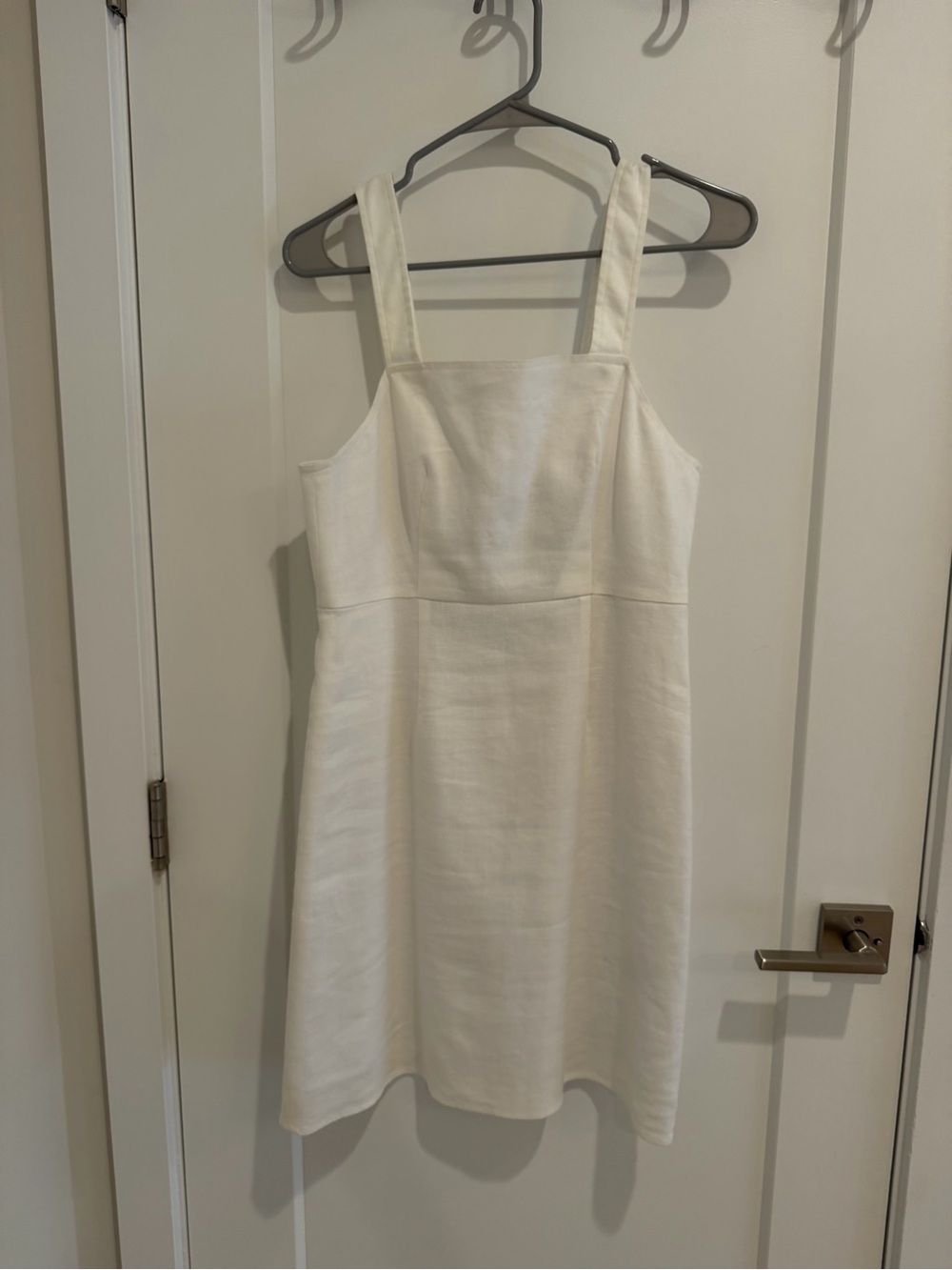 J. Crew Cream Square-Neck Mini Sundress